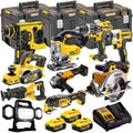 18V Cordless 10-Piece Power Tool Kit with 3 x 5.0Ah Batteries & Charger incl. 125mm Angle Grinder