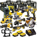 18V Cordless 10-Piece Power Tool Kit with 3 x 5.0Ah Batteries & Charger incl. Handheld LED Light
