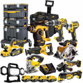 18V Cordless 10-Piece Power Tool Kit with 4 x 5.0Ah Batteries & Charger