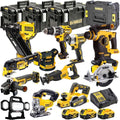 18V Cordless 12-Piece Power Tool Kit with 3 x 5.0Ah Batteries & Charger incl. Framing Nailer