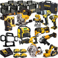 18V Cordless 12-Piece Power Tool Kit with 4 x Batteries & Charger incl. Jobsite Radio