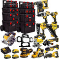 18V Cordless 13-Piece Power Tool Kit with 3 x 5.0Ah Batteries & Charger, Trolley Toolbox