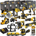 18V Cordless 15-Piece Power Tool Kit with 3 x 5.0Ah Batteries & Charger incl. Rotary Hammer Drill