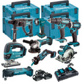 18V Cordless 9-Piece Power Tool Kit with 3 x 5.0Ah Batteries & Charger (Set B)