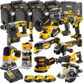 18V Cordless Brushless 12-Piece Power Tool Kit with 3 x 5.0Ah Batteries & Charger