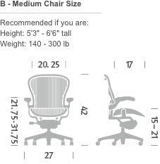 Herman Miller Classic Aeron Chair, Size B (Open Box)