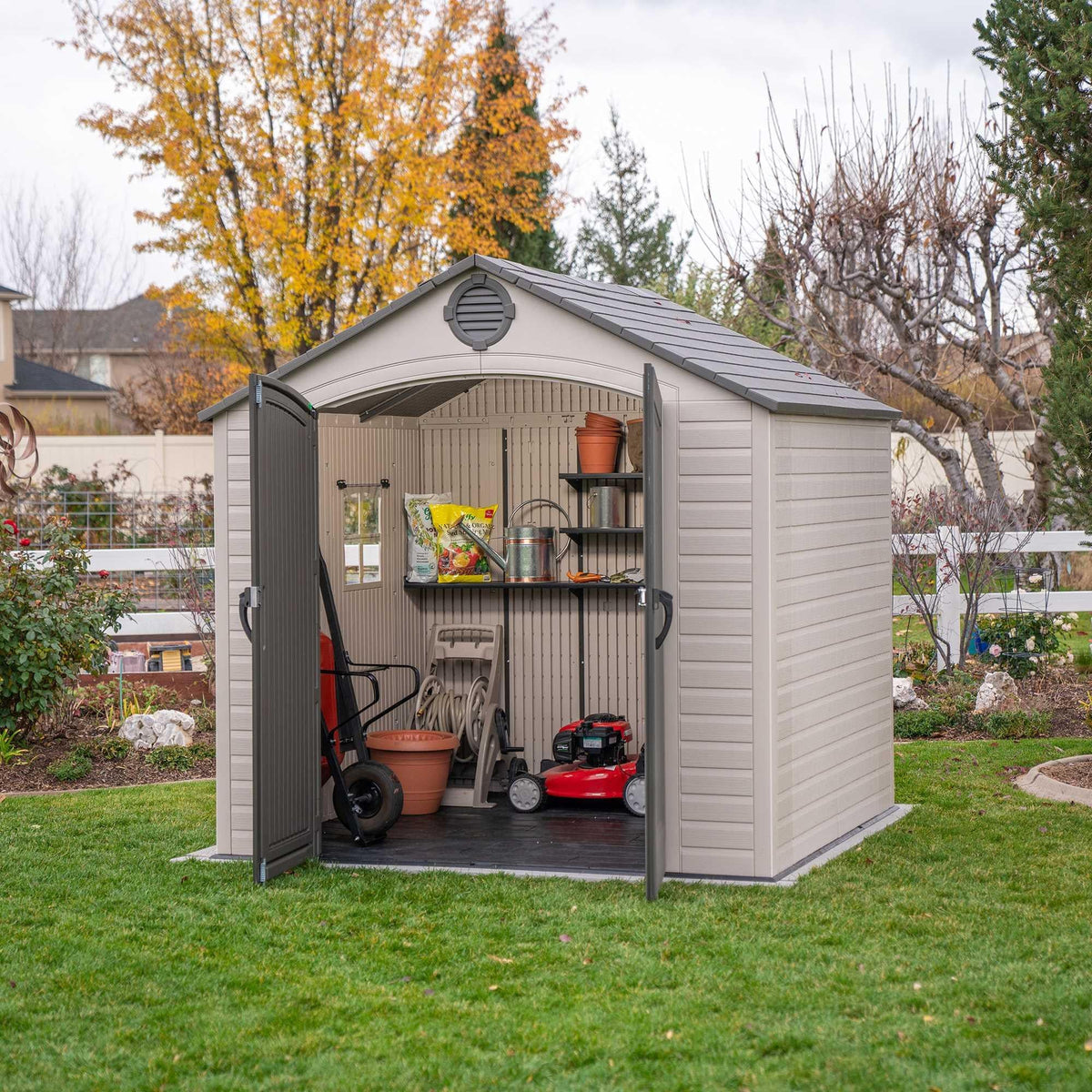 Lifetime 8 Ft. X 7.5 Ft. Outdoor Storage Shed - 6411