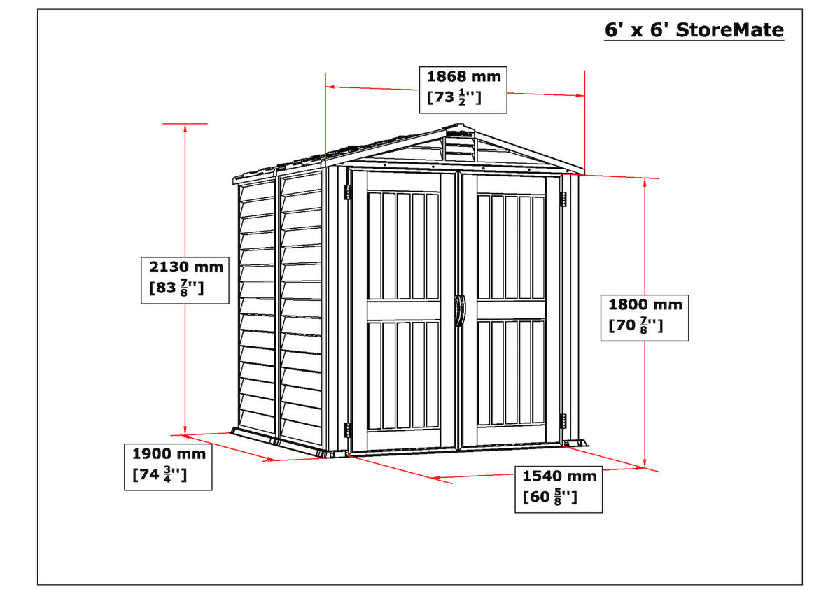 Duramax StoreMate Plus 6'x6' Vinyl Shed with Floor - 30425