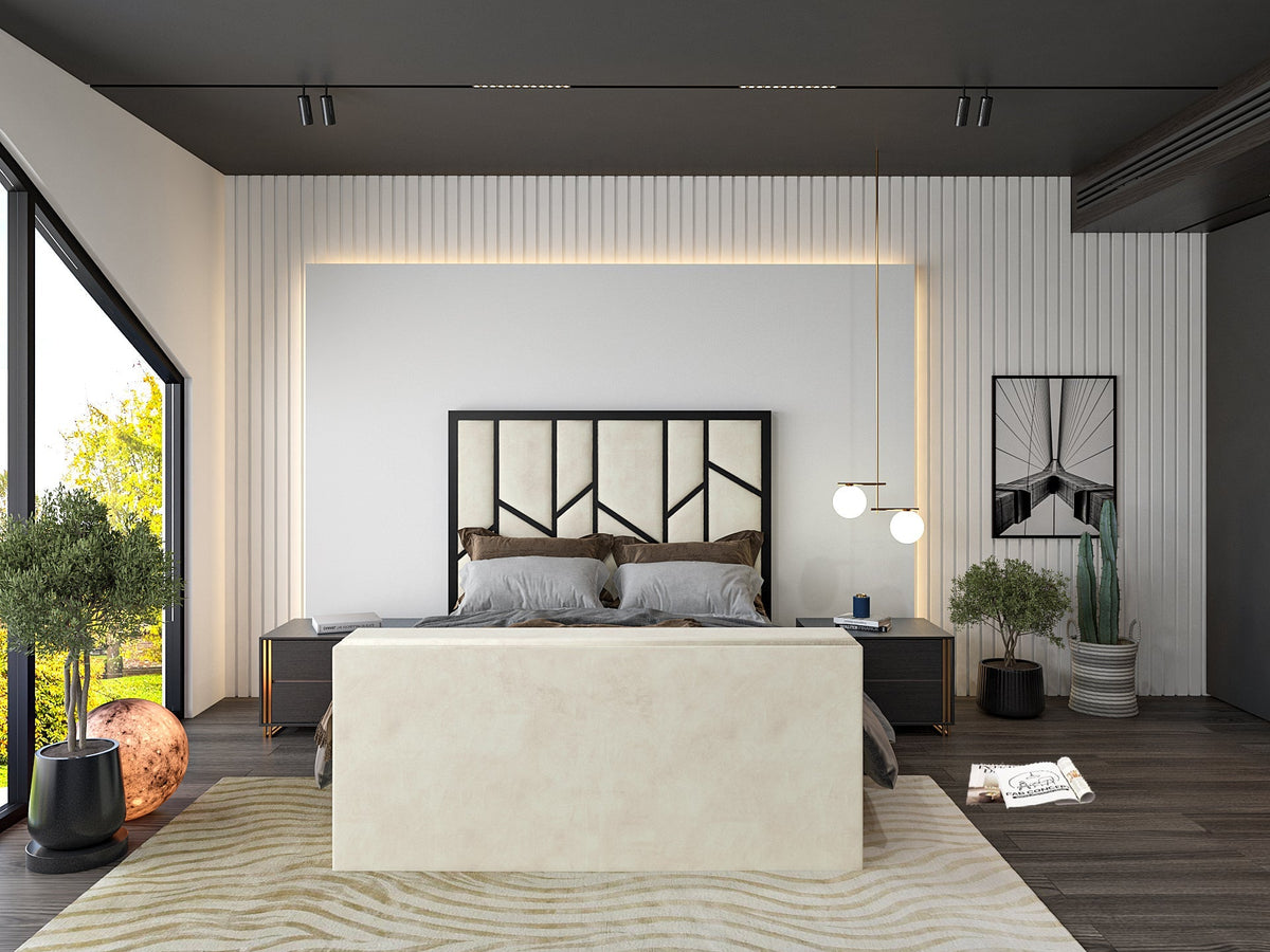 Amaryn Luxe Metal Tv Bed Frame