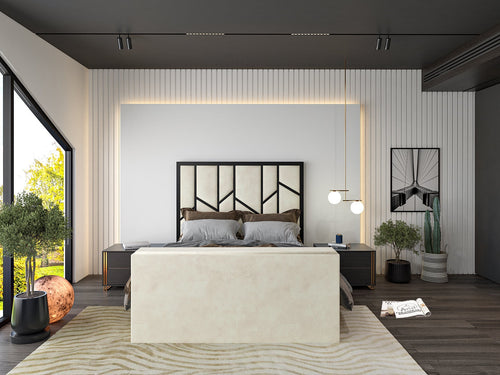 Amaryn Luxe Metal Tv Bed Frame