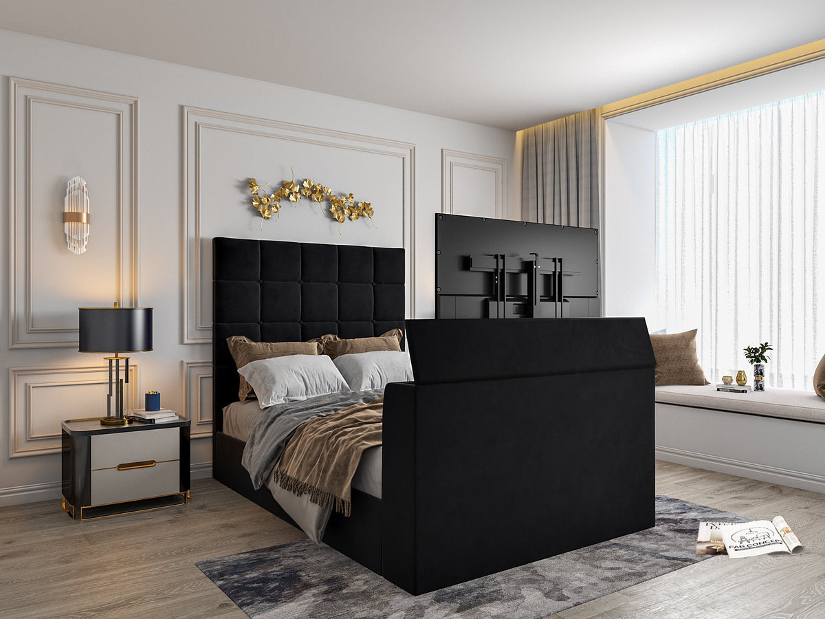 Daniel Upholstered Tv Bed Frame