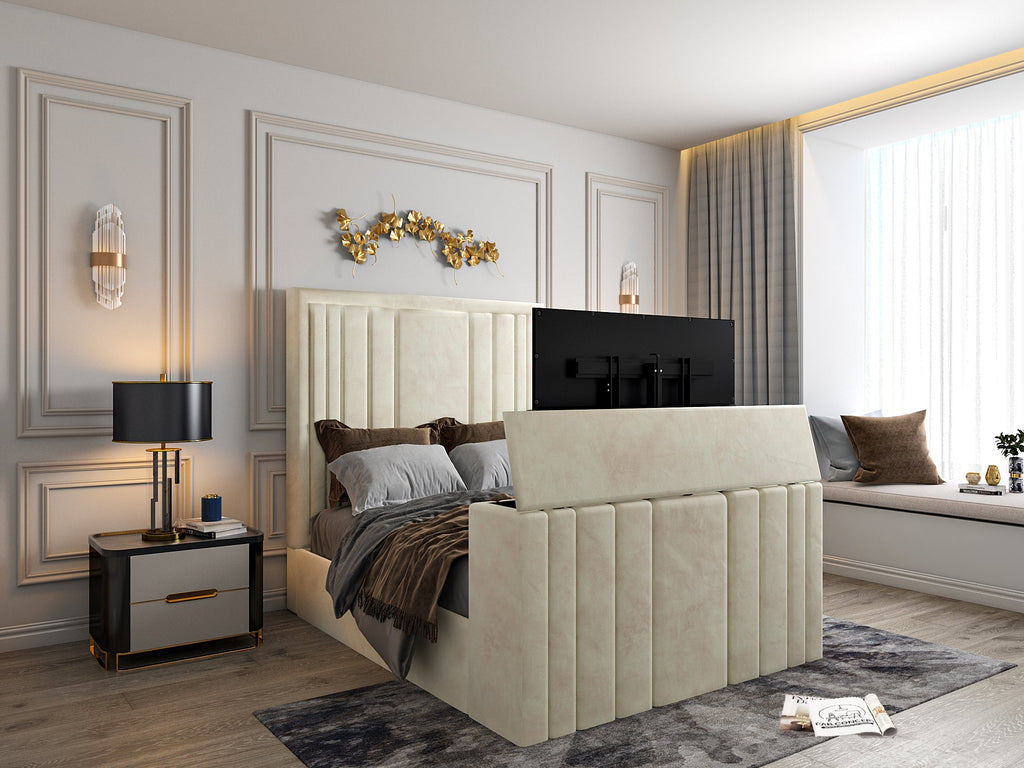 Fordingbridge Upholstered Soft Velvet Tv Bespoke Bed Frame