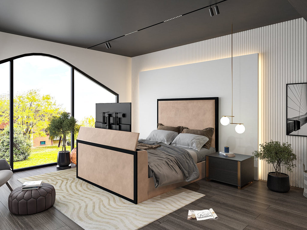 Griton Metal Tv Bed - King