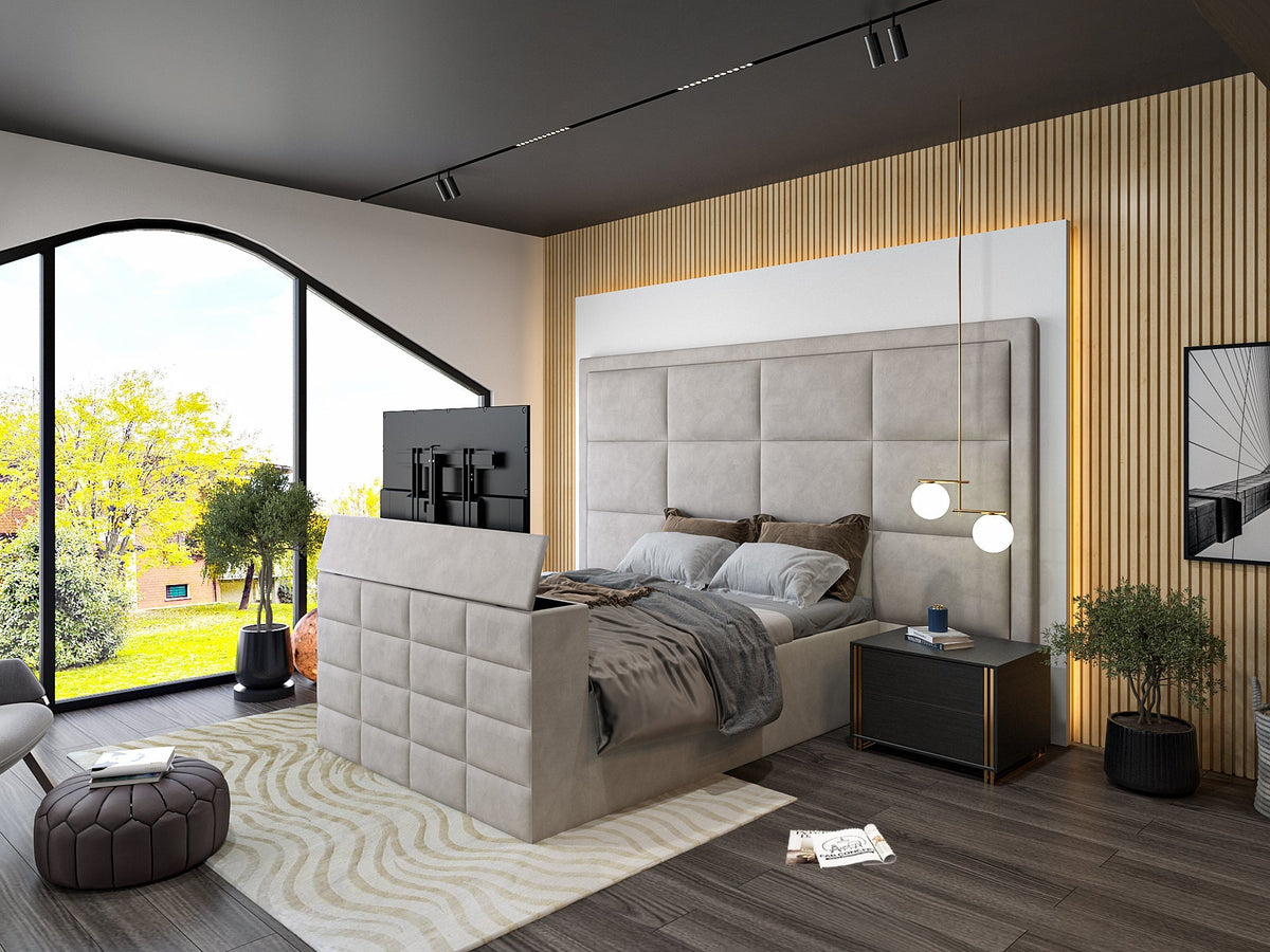 Lirim Upholstered Tv Bed Frame