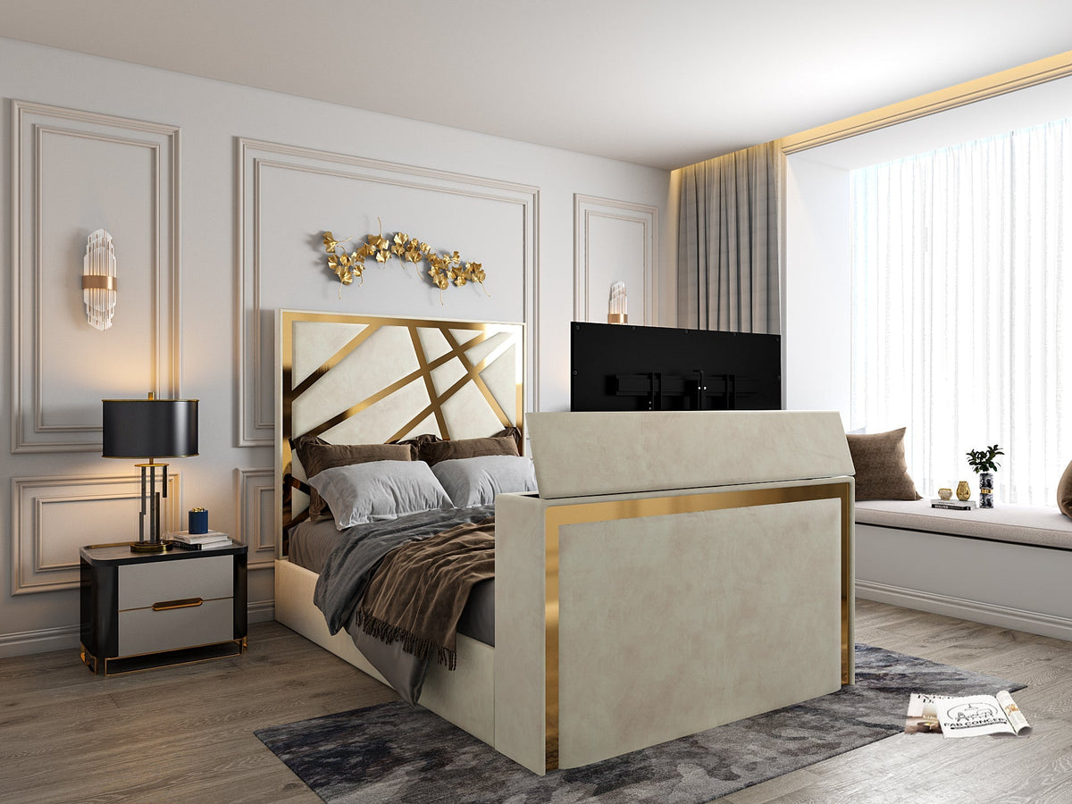 Valentina Upholstered Soft Velvet Tv Bed Frame