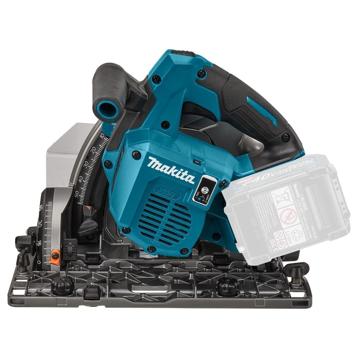 40V Brushless Plunge Saw with 2 x Guide Rail, Connector, Clamp Set & 1 x 4.0Ah Battery Charger (Set B) - Image 3