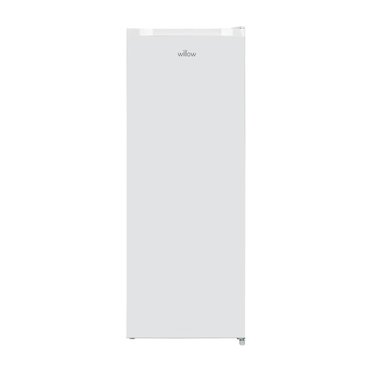 Tall white larder fridge, front view