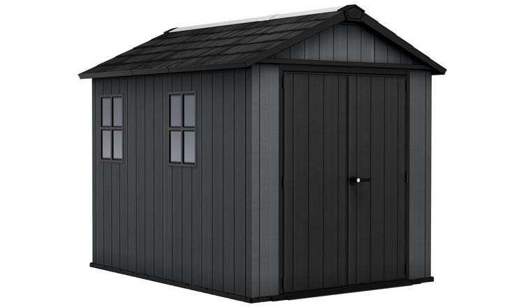 Keter Newton Plus 7.5 x 9 ft grey apex shed