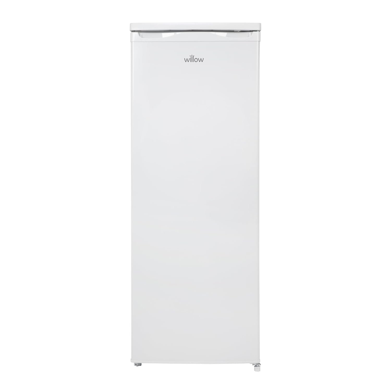 Larder fridge interior with glass shelves and door trays