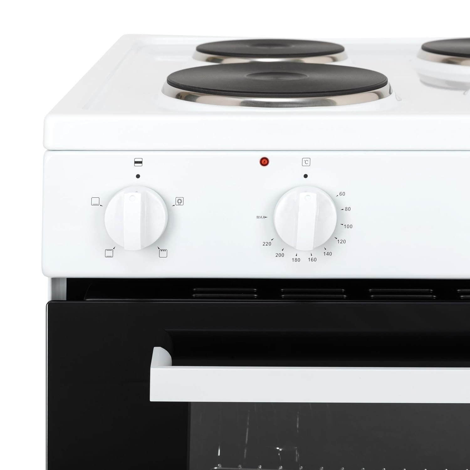 Cooker with warming drawer