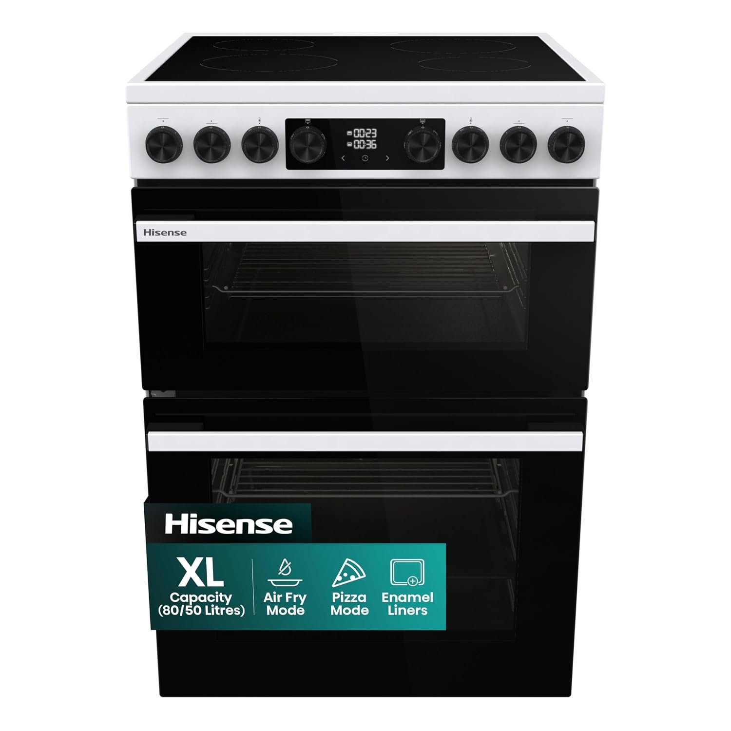 60cm freestanding electric cooker with ceramic hob