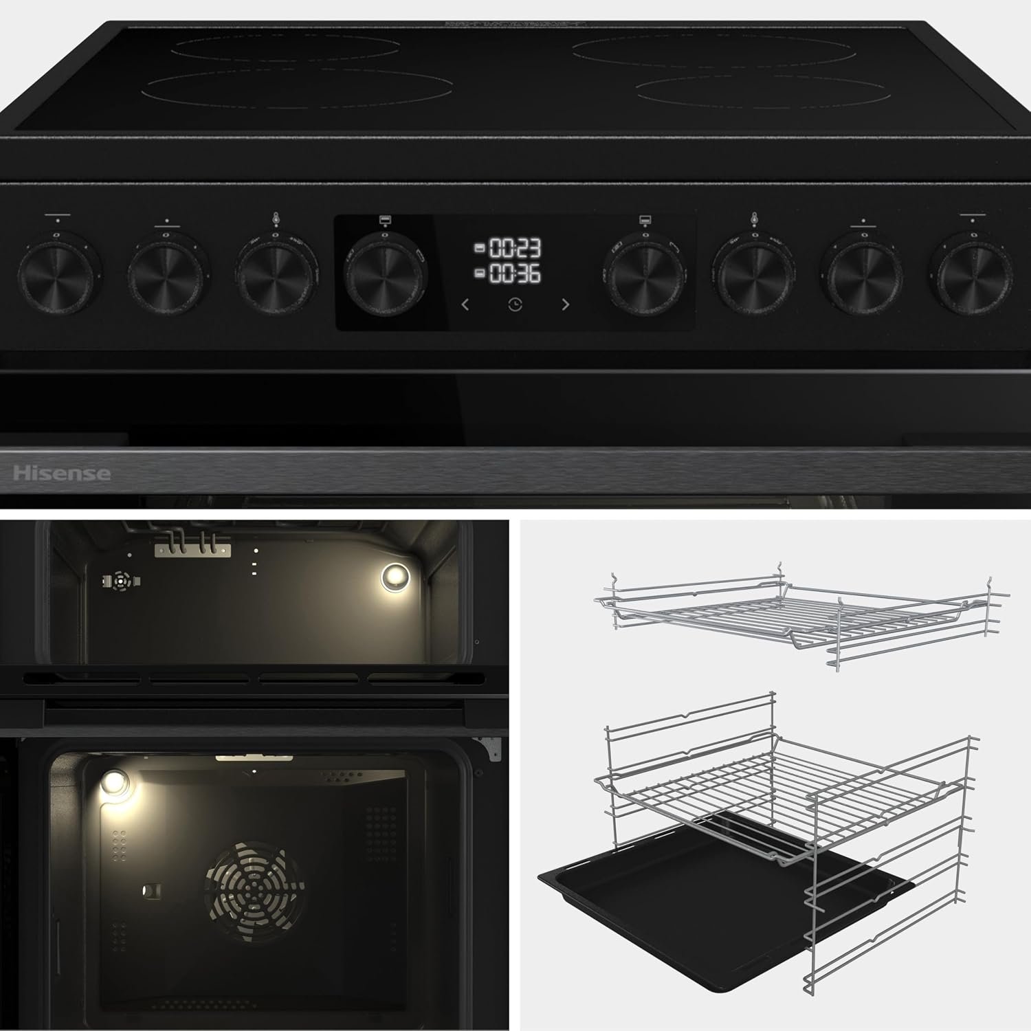 Cooker control knobs and LED timer