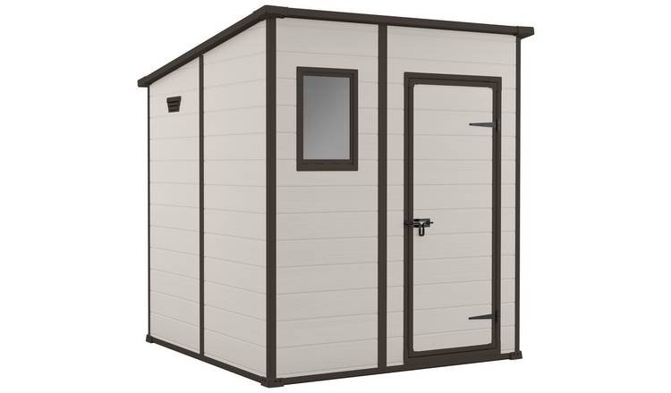 Keter Manor pent brown resin shed