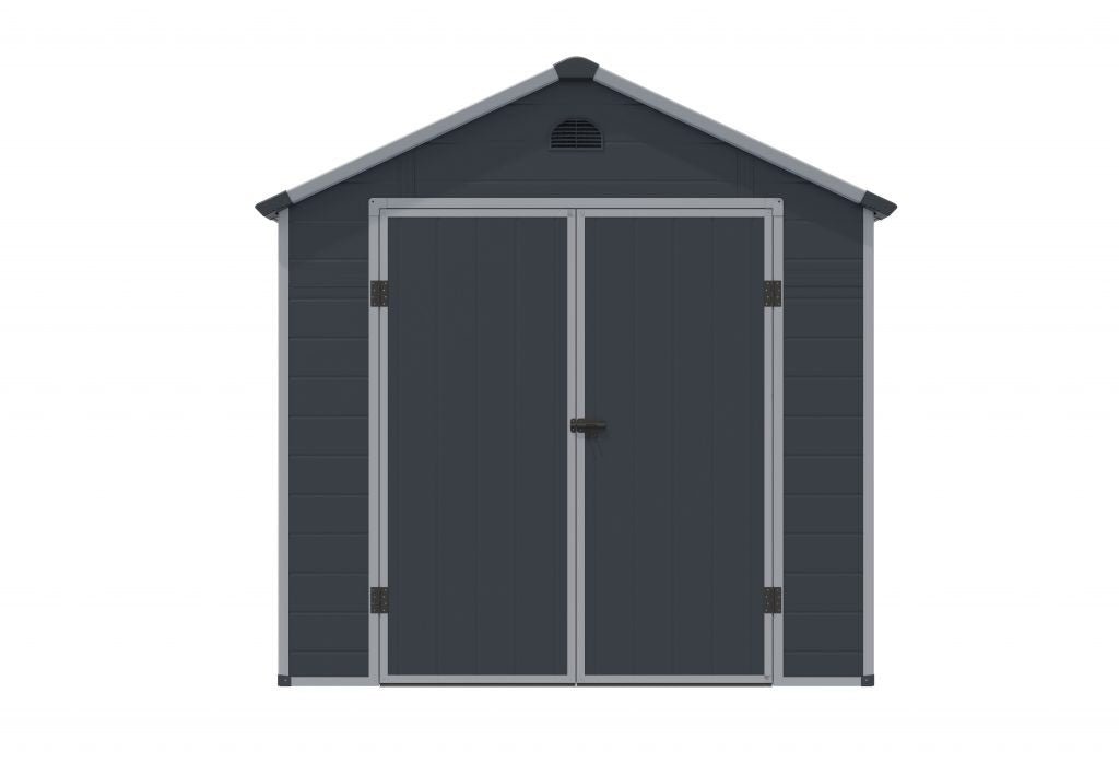 Rowlinson Airevale Apex Plastic Shed 8'x6' - Dark Grey - Image 6