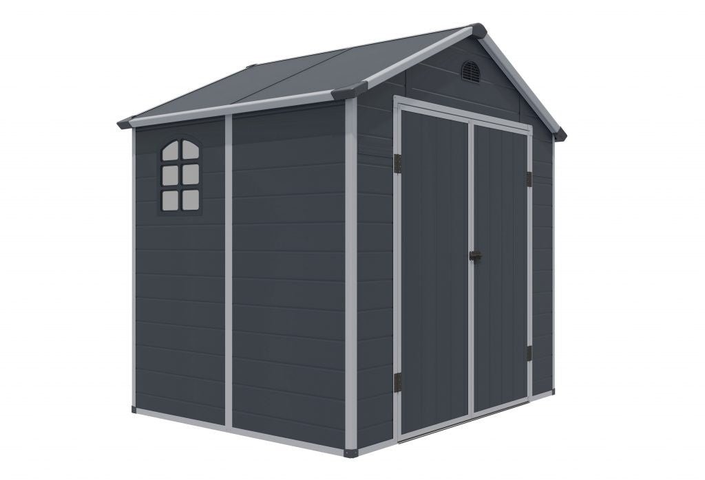 Rowlinson Airevale Apex Plastic Shed 8'x6' - Dark Grey - Image 5