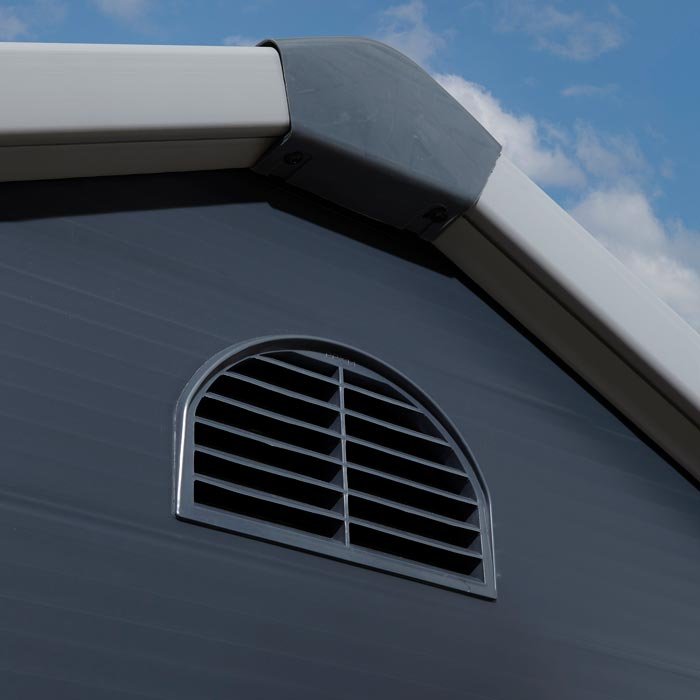 Rowlinson Airevale Apex Plastic Shed 8'x6' - Dark Grey - Image 10