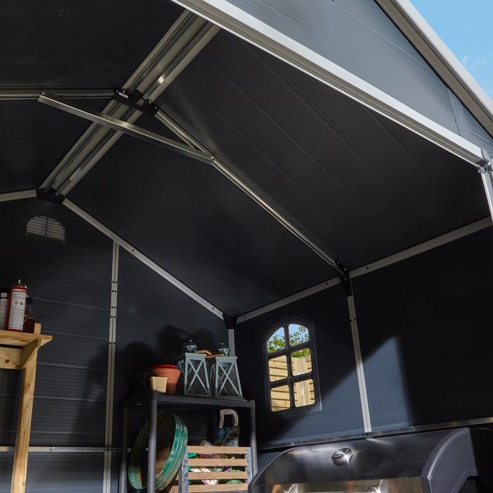Rowlinson Airevale Apex Plastic Shed 8'x6' - Dark Grey - Image 11