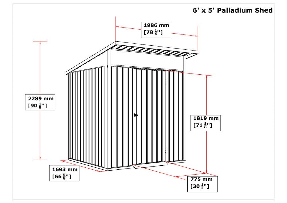 Duramax Palladium Metal Shed 6'x5' - 41872