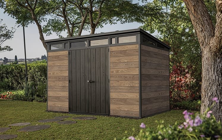Keter Signature 11 x 7 ft shed in walnut brown