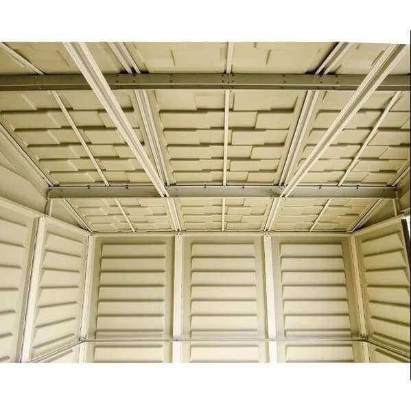 Woodbridge Plus shed with double doors open